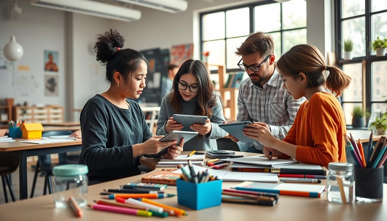 Student preparing for exams with study materials